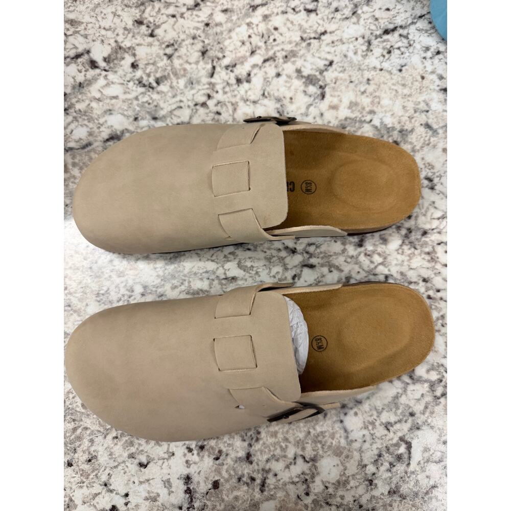 CUSHIONAIRE Hana Womens Clogs sz 8.5 Vegan Suede Clogs Cork Footbed NIB - Picture 3 of 6